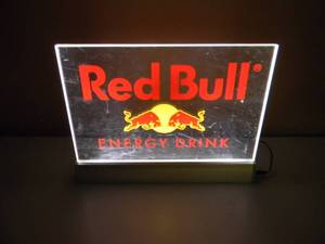 lot 49 image: VINTAGE RED BULL ENERGY DRINK ADVERTISING SIGN - WORKS - APPROX 14 BY 11 - SEE PICTURES