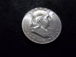 1955 Franklin Silver Half Dollar