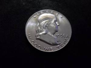 1958 D  Franklin Half Dollar