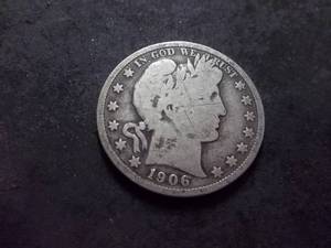 1906 O Barber Half Dollar