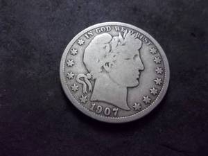 1907 D Barber Half Dollar