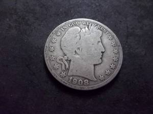 1908 O Barber Half Dollar