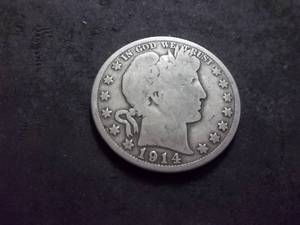 1914 S Barber Half Dollar