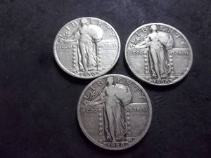 1928, 1930, 1930 S  3-Nice Higher Grade Standing Liberty Quarters