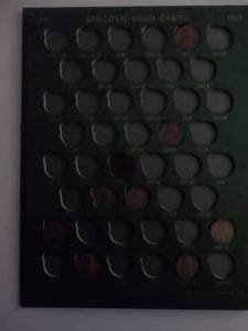 Whitman Lincoln Cent Album With 85 Coins.  Good Starter Set.
