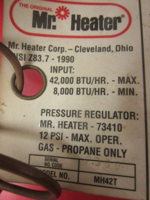 MR. HEATER PROPANE HEATER | HANDYMAN HEAVEN, POWER TOOLS, WELDING, AUTO,  STEREOS, VINTAGE SCHMIDT BEER COOLER, MORE | K-BID