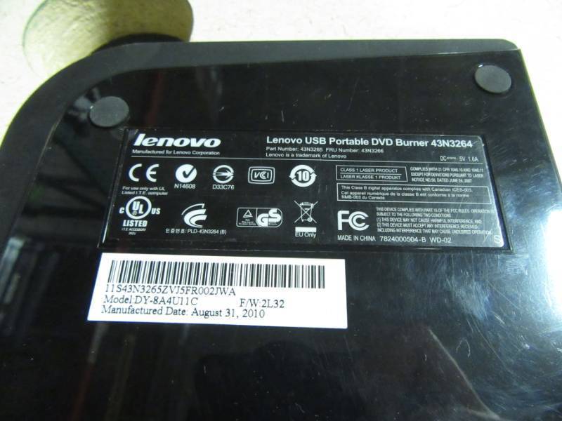 Lenovo USB Protable DVD Burner
