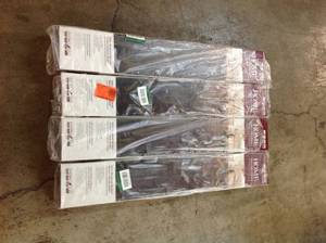 lot 5 image: HOME DECORATORS COLLECTION Wire Brushed Strand Woven Cocoa Bean 38 in. T x 5-15 in. W x 36.02 in. L Engineered Click Bamboo Flooring