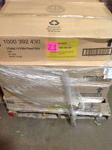 lot 61 image: 8 BOXES OF 3-Outlet Mini Power Strip with 1.5 ft. Cord 108PK PER BOX (NOT USED)