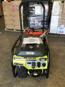lot 46 image: RYOBI 6,500-Watt Gasoline Powered Portable Generator with CO Shutdown Sensor