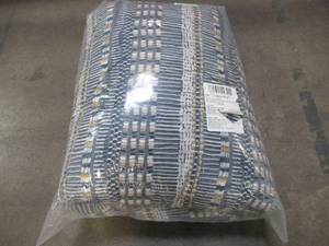 Winding Stripe Multicolored Geometric Organic Cotton Percale King Comforter, 40151C-K-MULTI - NEW