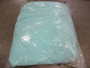 Classic 210-Thread Count Cotton Percale Fitted Sheet Queen in Aqua Blue,  E4S6-Q-AQUA-BLUE - NEW,