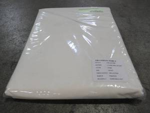 Classic 210-Thread Count Cotton Percale flat sheet QUEEN Ivory, E4S5-Q-IVORY - NEW.