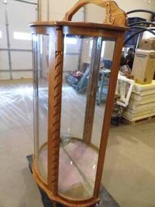 lot 27 image: Curved Curio Cabinet