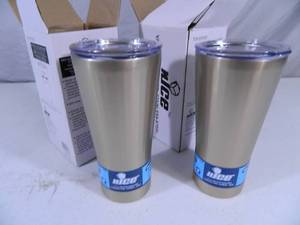 2 New Vacuum Insulated Tumblers with Lids