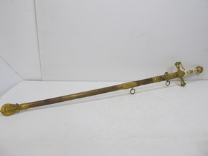 lot 16 image: Original Antique Ornately Decorated Knights Templar Fraternal Sword