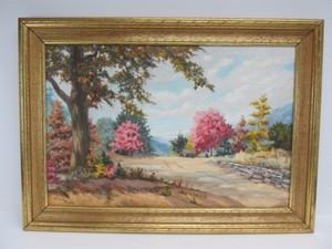 lot 72 image: NORMAH KNIGHT (1910-2005) Original Oil on Canvas Landscape Painting