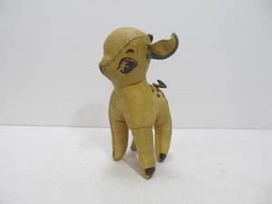 lot 110 image: Old Vintage Plush Deer Toy