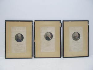 lot 155 image: Original Late 18th Century Colored Portrait Engravings