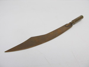 lot 176 image: Orig Vintage WW2 Trench Art Bullet Letter Opener Knife