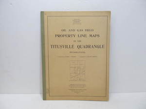 lot 213 image: Large Vintage Oil & Gas Field Property Line Map Book - Titusville Quadrangle - Pennsylvania