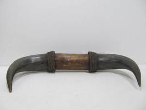 lot 218 image: Old Antique Western Genuine Buffalo Horn Display