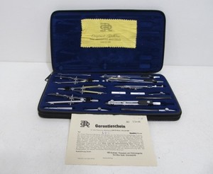 lot 286 image: Near Mint Vintage German RICHTER Drafting Tool Set wCase