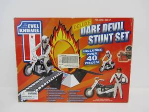 lot 259 image: Poof- Slinky Evel Knievel Deluxe Daredevil Stunt Set
