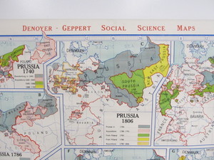 lot 234 image: Large Original 1930s Pull-Down Map - German Empire & British Isles