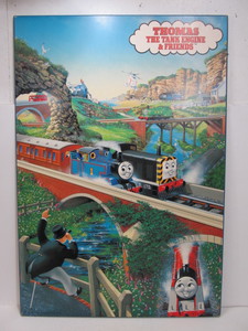 lot 92 image: Large THOMAS THE TRAIN Wooden Wall Display