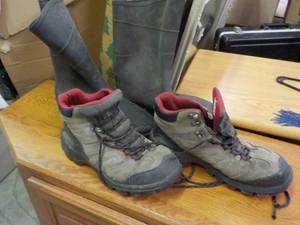 lot 7 image: Ozark Trail and Rubber Boots size M...