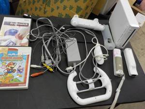 lot 56 image: Wii Console, accessories and game w...