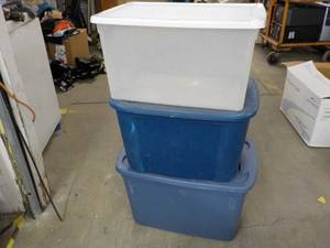 lot 77 image: 3 Tubs with Covers...