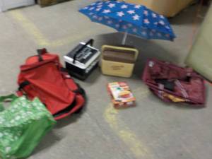 lot 103 image: Umbrella, Coolers and more...
