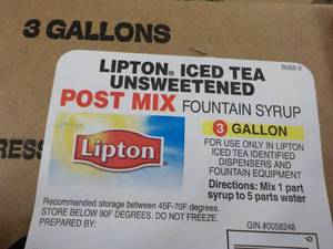 lot 155 image: Lipton Iced Tea Unsweetened Post Mi...