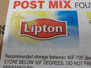 lot 156 image: Lipton Iced Tea Unsweetened Post Mi...