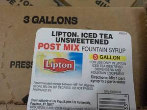 lot 157 image: Lipton Iced Tea Unsweetened Post Mi...