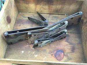 lot 37 image: Antique forged iron Hinges