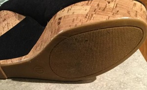 lot 50 image: cork bottom high heels size 11