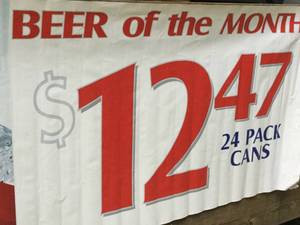 lot 73 image: Michelob Golden draft light banner