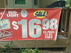 lot 84 image: Budweiser banner
