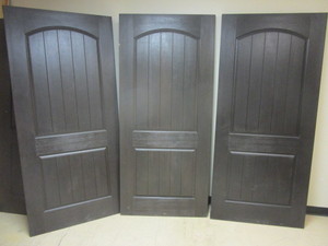 lot 201 image: PLAST-PRO RUSTIC SERIES TWO-PANEL EXTERIOR DOORS - NEW