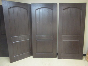 lot 202 image: PLAST-PRO RUSTIC SERIES TWO-PANEL EXTERIOR DOORS - NEW