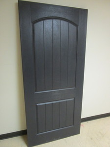 lot 205 image: PLAST-PRO RUSTIC SERIES TWO-PANEL EXTERIOR DOOR - NEW