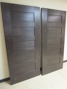 lot 206 image: PLAST-PRO FIR GRAIN SERIES FIVE-PANEL DOORS