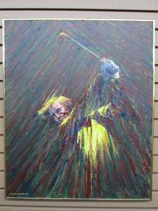 lot 21 image: The Golden Bear Oil Painting