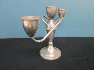 lot 32 image: Sterling Sliver Candelabra