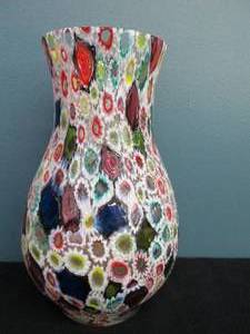 lot 40 image: Millefiori Glass Vase