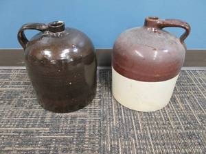lot 104 image: Crock Shoulder Jugs