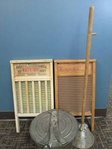 lot 106 image: Universal Bread Maker, Wood Wash Boards, Washing Agitator